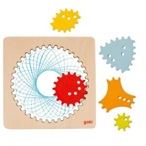 Goki Houten Spirograaf Tekenset, 6dlg.