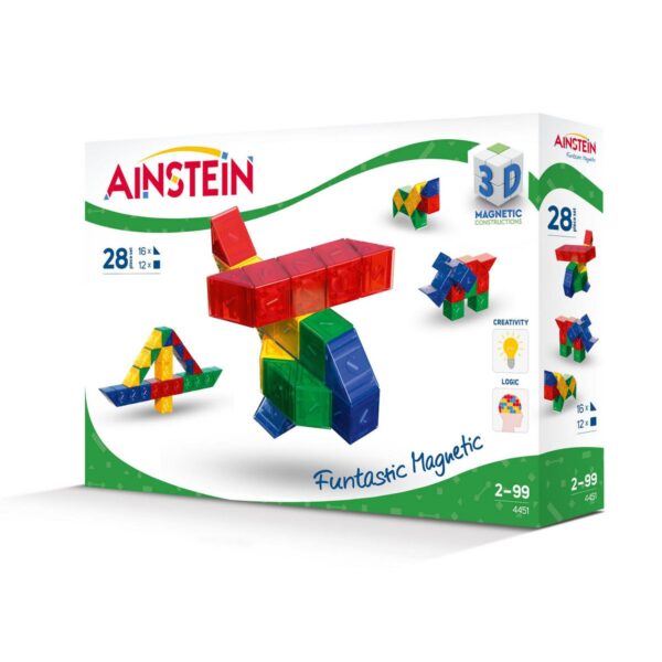 transparant 28 Ainstein Magnetische bouwstenen transparant Magneetblokkenset