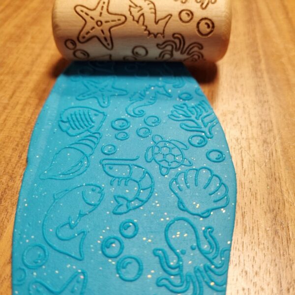 rol zeedieren2 KIDDI Houten roller Zeedieren
