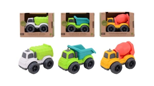 Bouwvoortuigen Joueco Bioplastic bouwauto wit