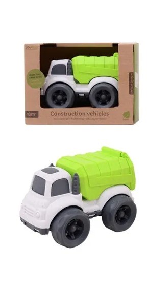Bouwvoortuigen3 Joueco Bioplastic bouwauto wit