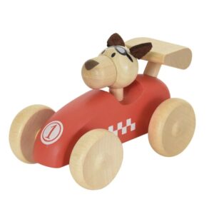 Houten raceauto met hond - Egmont Toys