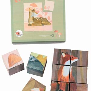 Egmont Toys Kubuspuzzel blokpuzzel 9 stuks bosdieren