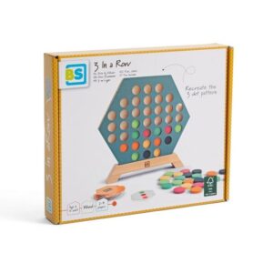 BS Toys Houten speelgoed - 3 bij elkaar (variant van 4 op een rij)