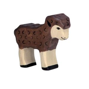 Holztiger Lam, zwart. 7 cm.