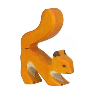 Holztiger Eekhoorn, sinaasappel. 6 cm.