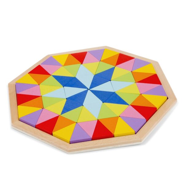 octagon1 New Classic Toys - Houten Geometrische Vormenpuzzel - Achthoek / Octagon Puzzel