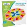 New Classic Toys - Houten Geometrische Vormenpuzzel - Achthoek / Octagon Puzzel