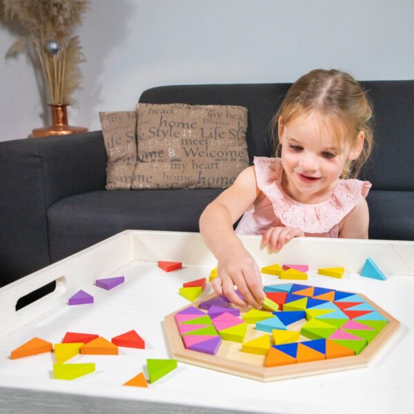 octagon3 New Classic Toys - Houten Geometrische Vormenpuzzel - Achthoek / Octagon Puzzel