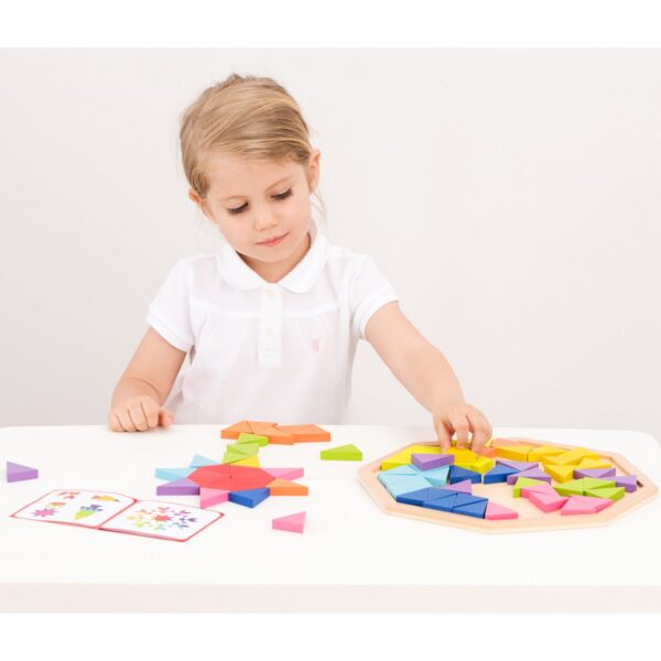 octagon7 New Classic Toys - Houten Geometrische Vormenpuzzel - Achthoek / Octagon Puzzel