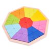 New Classic Toys - Houten Geometrische Vormenpuzzel - Achthoek / Octagon Puzzel