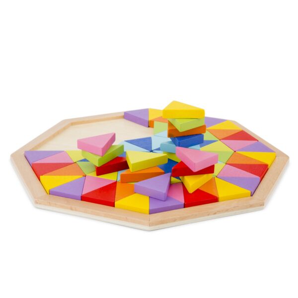 octagon9 New Classic Toys - Houten Geometrische Vormenpuzzel - Achthoek / Octagon Puzzel