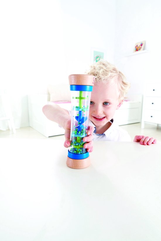 rainmaker3 Hape Regenmaker – Blauw | Zintuiglijk Speelgoed voor Baby’s