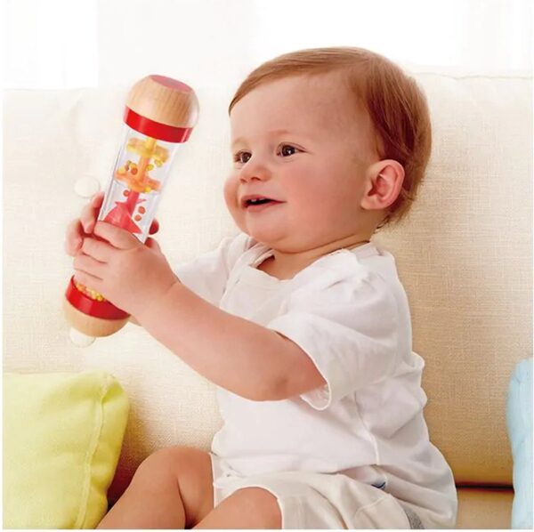 regenmaker rood2 Hape Regenmaker – Rood | Zintuiglijk Speelgoed voor Baby’s
