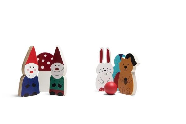 Kabouter Bowling 10 BS Toys Kabouter Bowling Kegelspel Actiespel Hout 7 Delig
