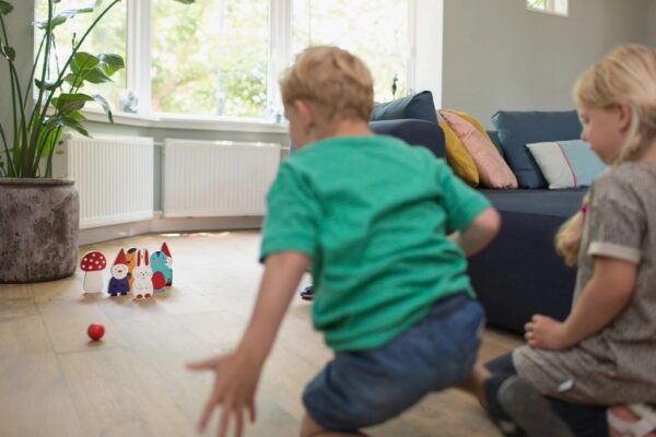 Kabouter Bowling BS Toys Kabouter Bowling Kegelspel Actiespel Hout 7 Delig