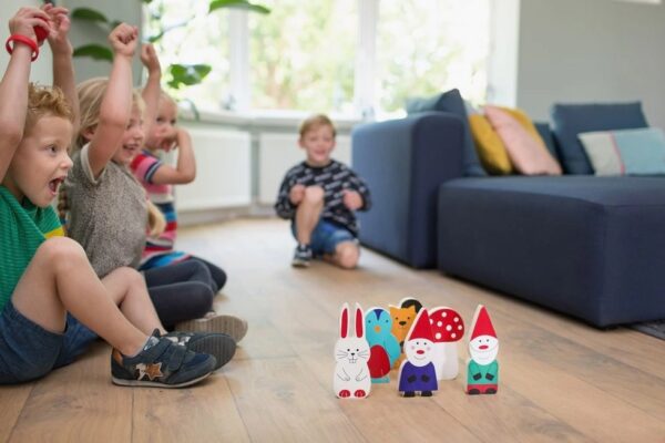 Kabouter Bowling 8 BS Toys Kabouter Bowling Kegelspel Actiespel Hout 7 Delig