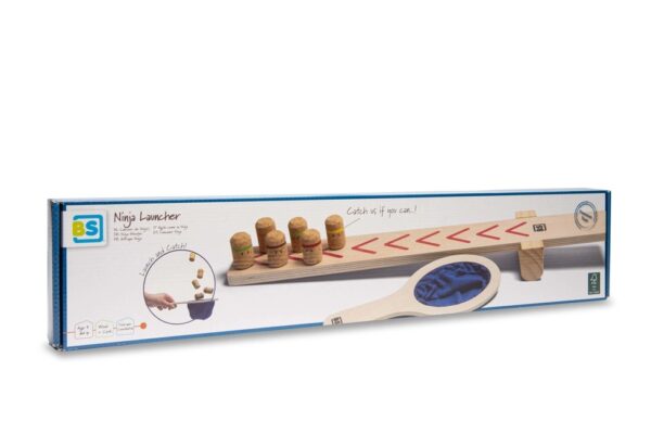 Lanceer de Ninja's -9 BS Toys Lanceer de Ninja’s – Houten Actiespel 4+ voor binnen en buiten
