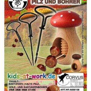 kids at work kastanje knutselset assorti vliegenzwam