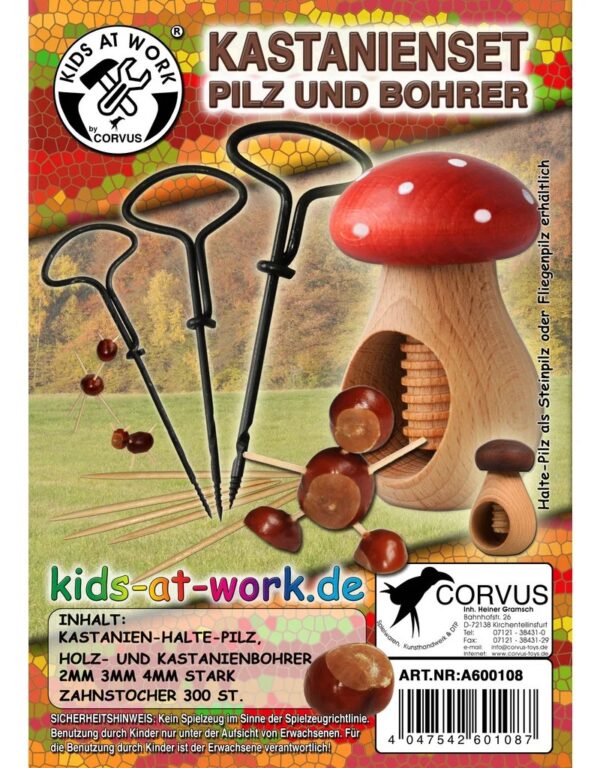 kids-at-work-kastanje-knutselset-vliegenzwam (1) kids at work kastanje knutselset assorti vliegenzwam