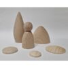 Houten schijfje dia: 20mm open end materiaal
