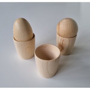Houten beker glad te gebruiken in sensory bak
