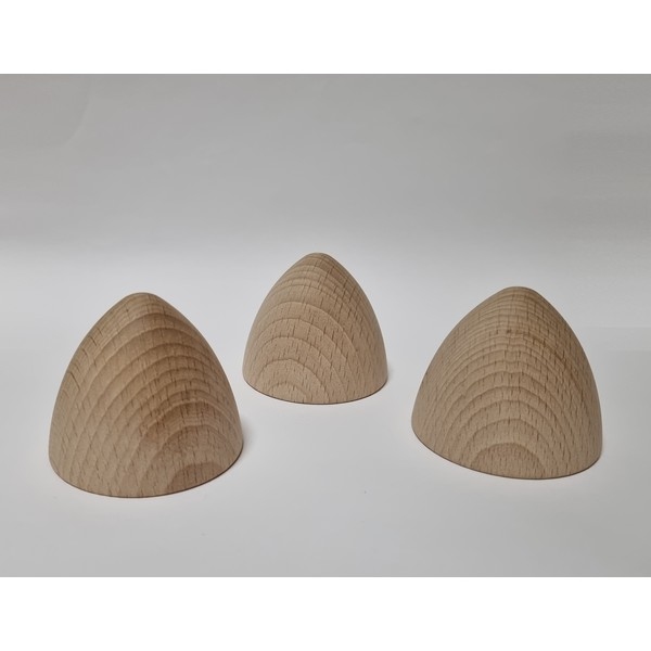 Houten Kegel - Cone 60x50 mm- beukenhout onbehandeld Houten Kegel beukenhout onbehandeld