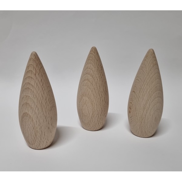 Houten Kegel beukenhout onbehandeld smal en hoog