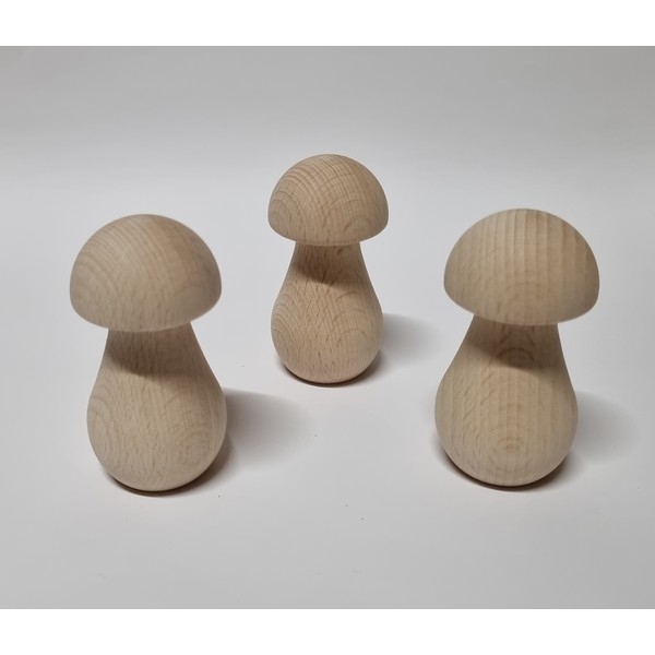 Paddenstoel hout - Smal 68 x 35 mm - beukenhout onbehandeld Paddenstoel hout - Smal 68 x 35 mm - beukenhout onbehandeld