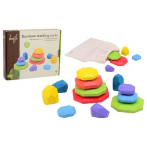 Jouéco - Regenboog stapelstenen 13-delig