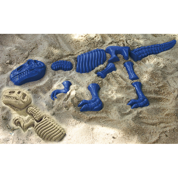 Sand moulds Tyrannosaurus Rex blue Eduplay Zandvormen Triceratops geel
