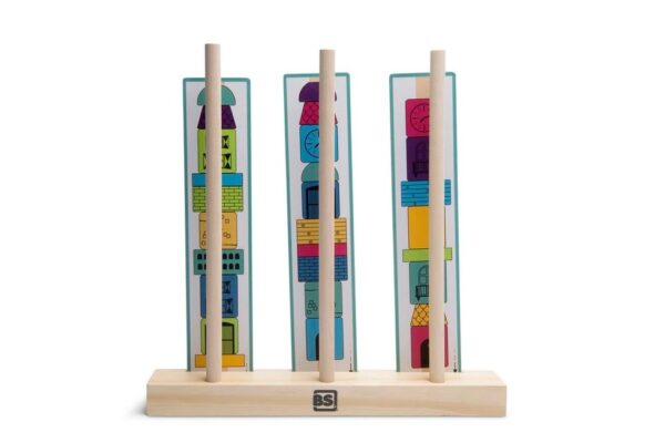 Stapeltorens3 BS Toys Stapeltorens Hout – Educatief Stapelspel