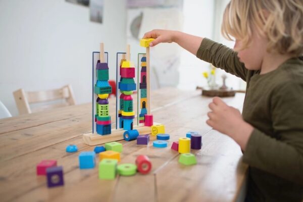 Stapeltorens4 BS Toys Stapeltorens Hout – Educatief Stapelspel