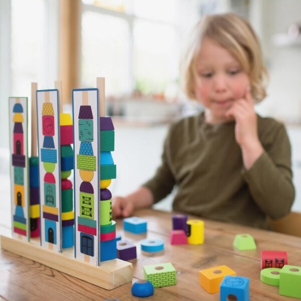 Stapeltorens7 BS Toys Stapeltorens Hout – Educatief Stapelspel