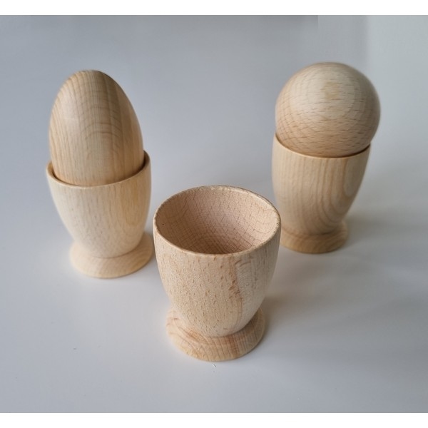 beker met voetjue Houte Beker met voetje voor sensorische tafel