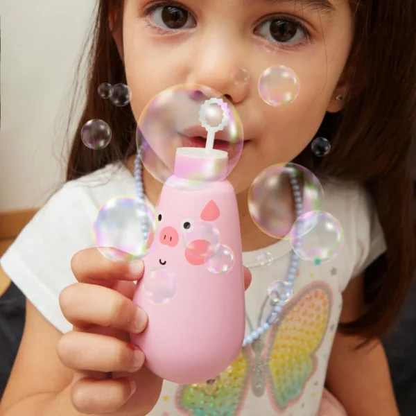 bellenblaas3 Kikkerland KIDOKI Squeezy Bubbles leeuwtje bellenblaas