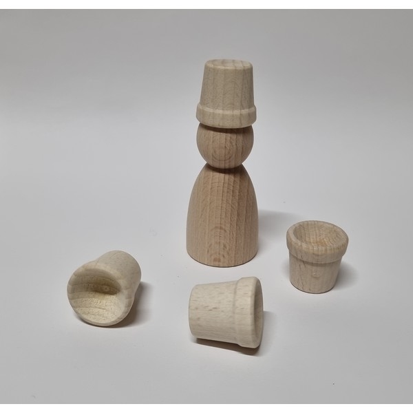 Bloempot (hoedje) voor kegelpoppetje peg doll
