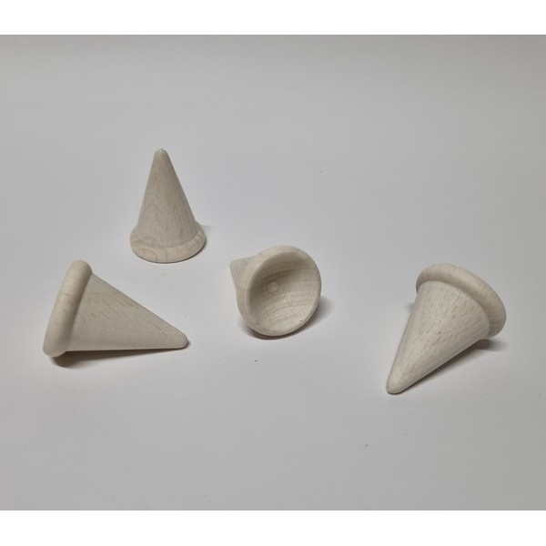 feesthoed Houten Clownshoed voor kegelpoppetje / peg doll