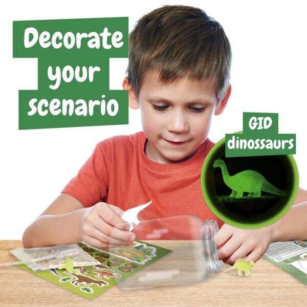 jurrasic3 Science4you Glow in the Dark Dino Terrarium - Bouw je Eigen Mini-Ecosysteem – STEAM - Experimenteerset