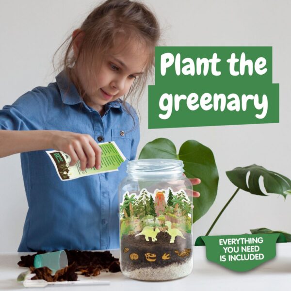 jurrasic4 Science4you Glow in the Dark Dino Terrarium - Bouw je Eigen Mini-Ecosysteem – STEAM - Experimenteerset
