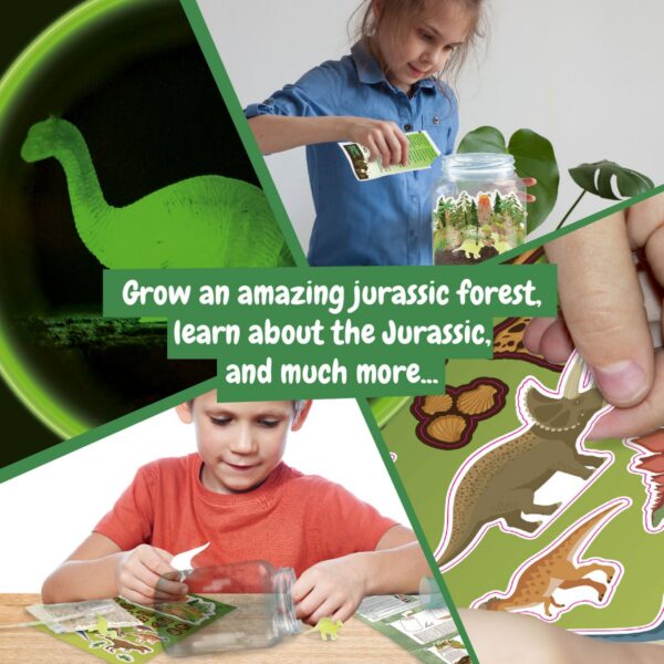 jurrasic5 Science4you Glow in the Dark Dino Terrarium - Bouw je Eigen Mini-Ecosysteem – STEAM - Experimenteerset