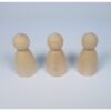 Kegelpoppetje peg doll met ribbels (Bijtje)