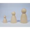 Kegelpoppetje peg doll met ribbels (Bijtje)