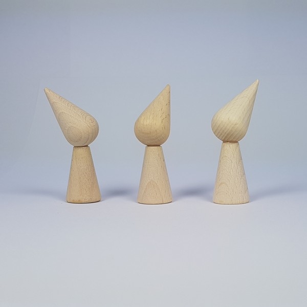 kegelpoppetje puntmuts Kegelpoppetje peg doll - Puntmuts