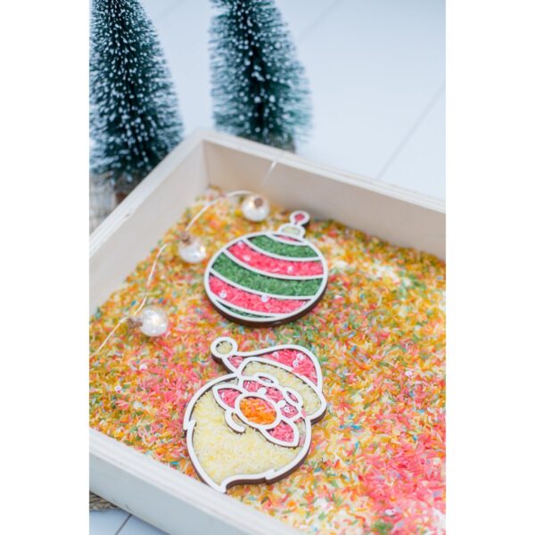 Leuk met letters houten vultray kerstbal