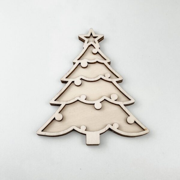 Leuk met letters houten vultray kerstboom