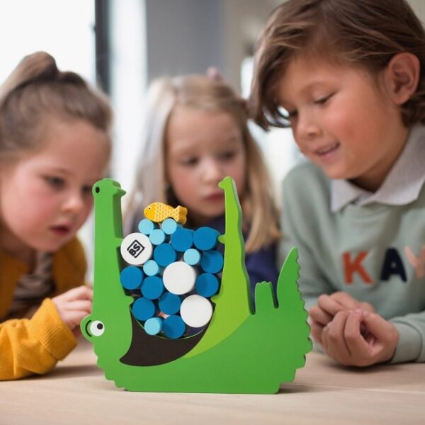 krokodil hout 2 BS Toys Balansspel – De Hongerige Krokodil
