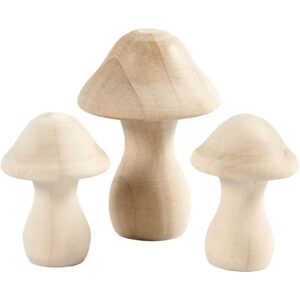 Houten Paddenstoelen (set 3 stuks)
