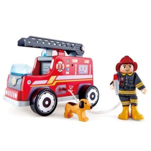 Hape Houten Brandweerauto met brandweerman