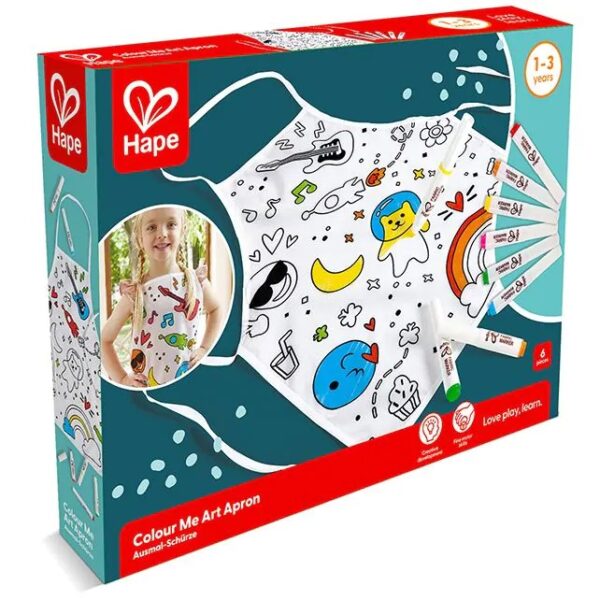 Knutselset Keukenschort kleuren van Hape – creatieve DIY-verpakking voor kinderen vanaf 4 jaar